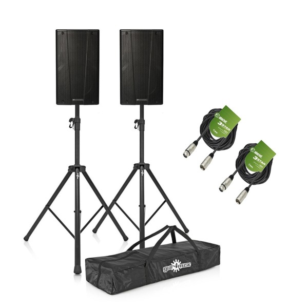 dB Technologies B-Hype 10" Active PA Speaker Bundle with Stands and Cables