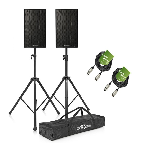 dB Technologies B-Hype 12" Active PA Speaker Bundle with Stands and Cables