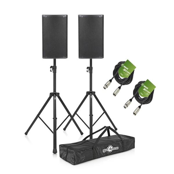 dB Technologies Opera 10 10'' Active PA Speaker Bundle with Stands and Cables