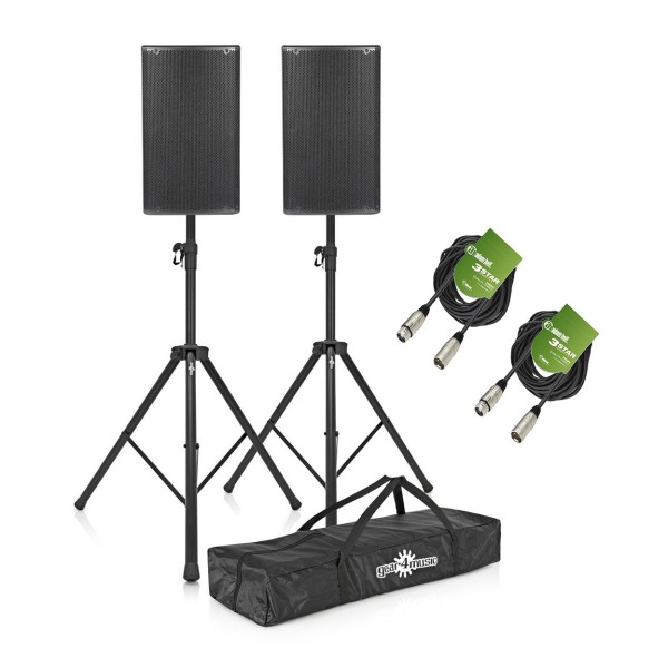 dB Technologies Opera 12 12'' Active PA Speaker Bundle with Stands and Cables