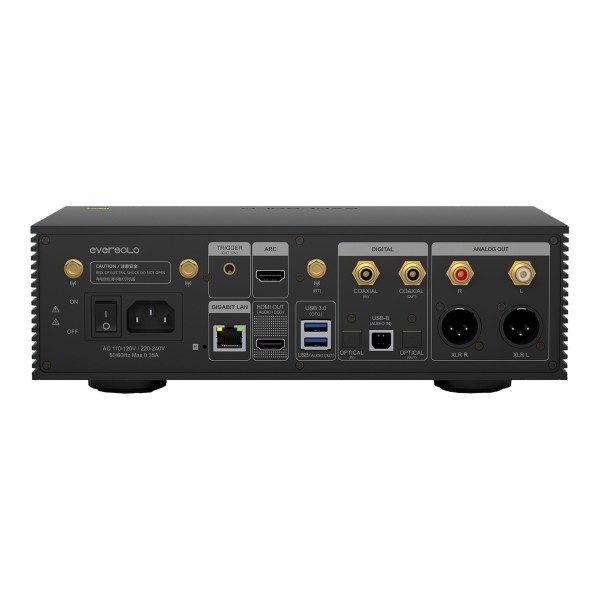 Eversolo DMP-A6 Master Edition Gen 2 Streaming Music Player, Black - rear 