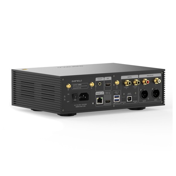 Eversolo DMP-A6 Master Edition Gen 2 Streaming Music Player, Black - rear angle 