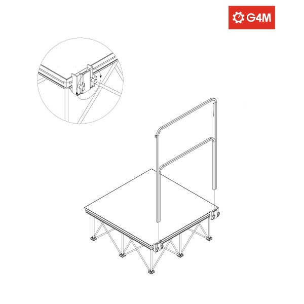 G4M Spider Stage Handrail and Clamps