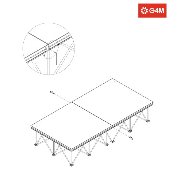 G4M 2m x 2m Spider Stage, 20cm