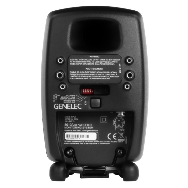 Genelec 8010A, Black - Rear 