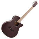 Tanglewood TW4CEBLB Winterleaf Super Folk, Barossa Red Gloss