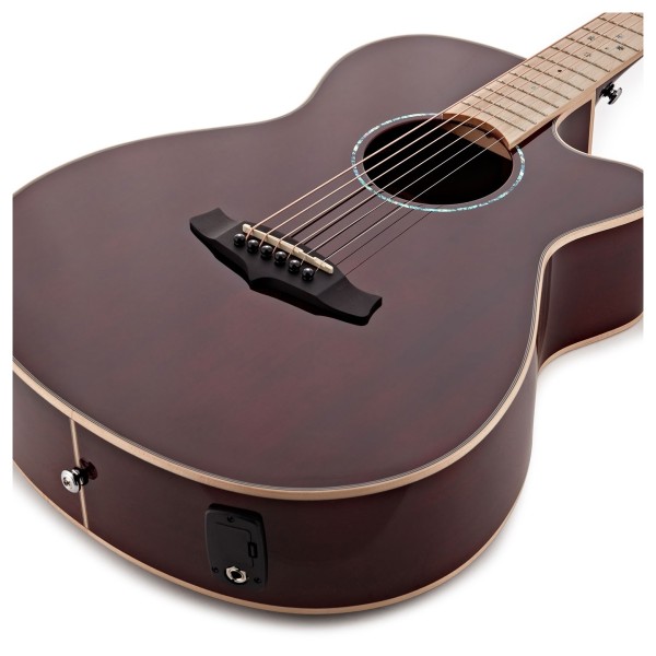 Tanglewood TW4-E-BLB Winterleaf Super Folk, Barossa Red Gloss - angle