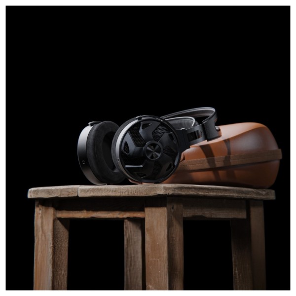 FiiO FT3 32Ω Edition Dynamic High-Res Over-Ear Headphones - on stool 