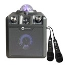 N-Gear Disco Star 710 Tragbarer Karaoke-Lautsprecher, Space Grau
