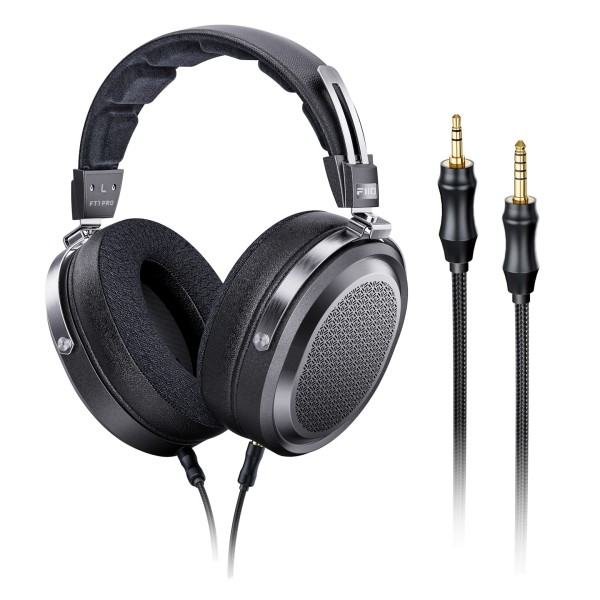 FiiO FT1 Pro Open-Back Planar Magnetic Headphones, Black - Cable, 3.5mm and 4.4mm jacks