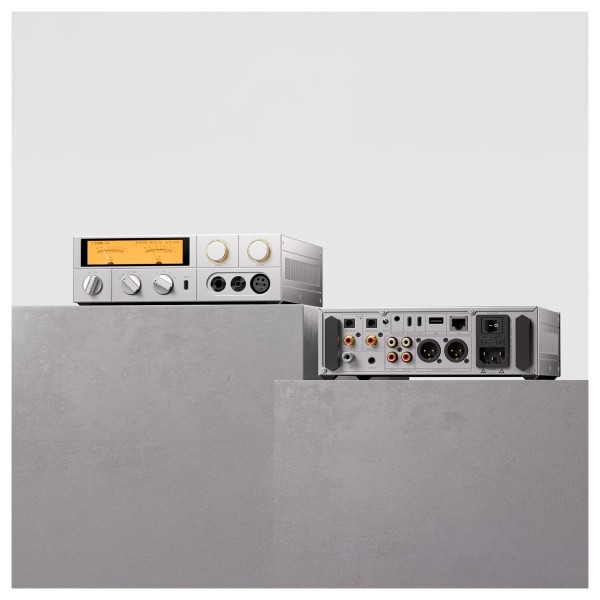 FiiO K17 Desktop DAC and Headphone Amplifier, Silver - plinth 