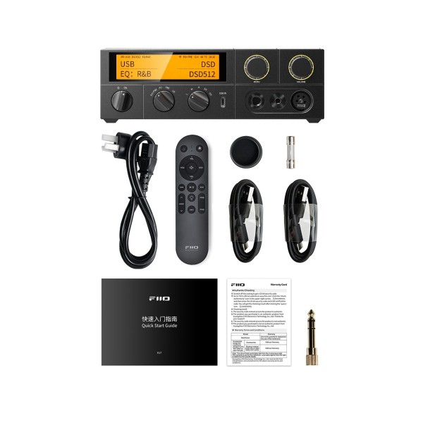 FiiO K17 Desktop DAC and Headphone Amplifier, Black - in the box 