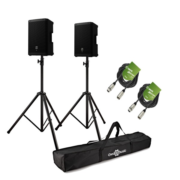 Electro-Voice ZLX-8P G2 8" Active PA Speaker Bundle with Stands and Cables