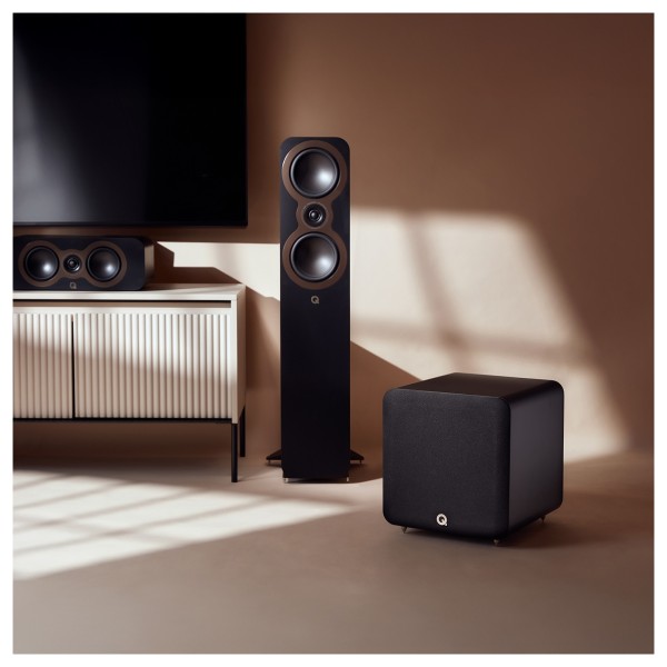 Q Acoustics Q SUB120 Subwoofer, Satin Black - 3000 and centre