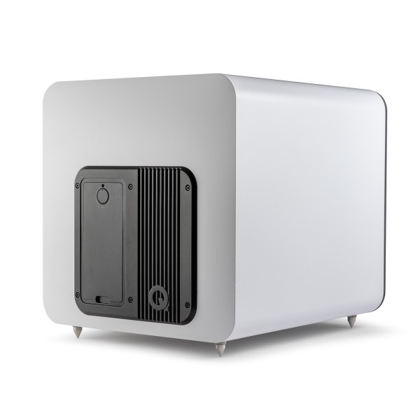 Q Acoustics Q SUB120 Subwoofer, Satin White - rear angle 
