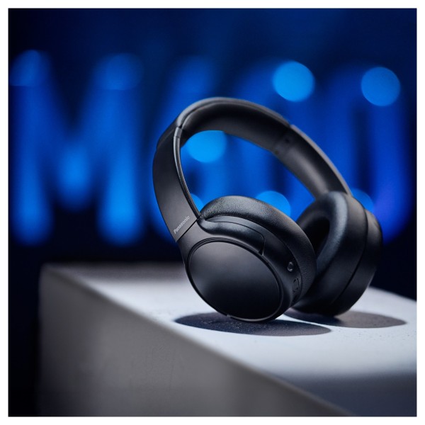 Panasonic RB-M600BE Wireless Stereo Headphones with Hybrid ANC, Black - Displayed