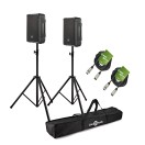 JBL IRX108BT 8" Active PA Speaker Bundle with Stands and Cables
