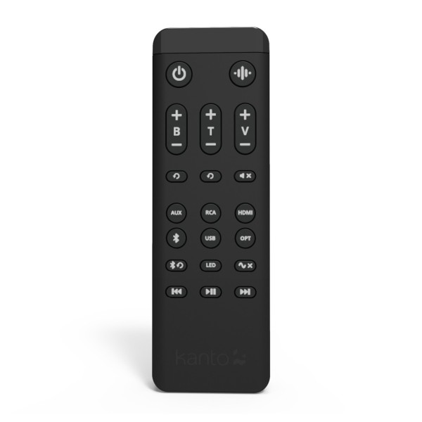 Kanto REN Powered Speakers with HDMI ARC, USB-C, and Bluetooth - Matte White, Pair - Remote Top