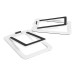 Kanto Tilted Desktop Speaker Stands (Pair), White - Angled