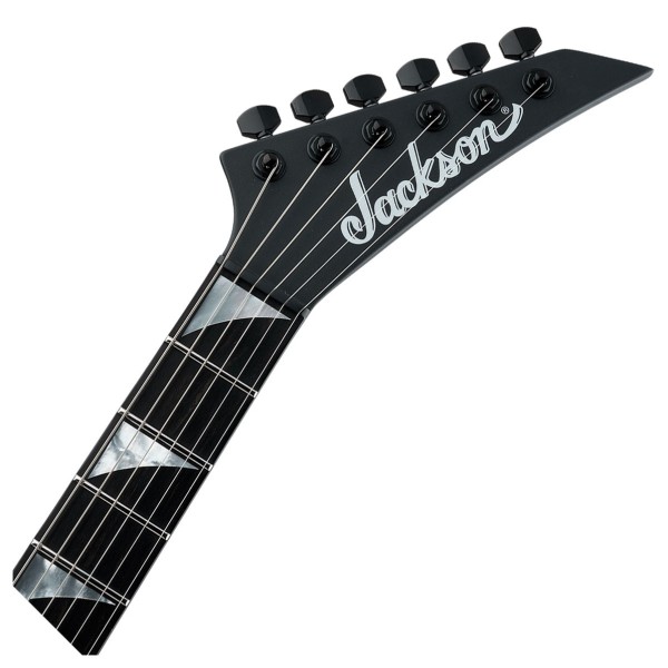 Jackson American Series Soloist SL2 DX HT, Ebony Fingerboard, Satin Black - headstock 
