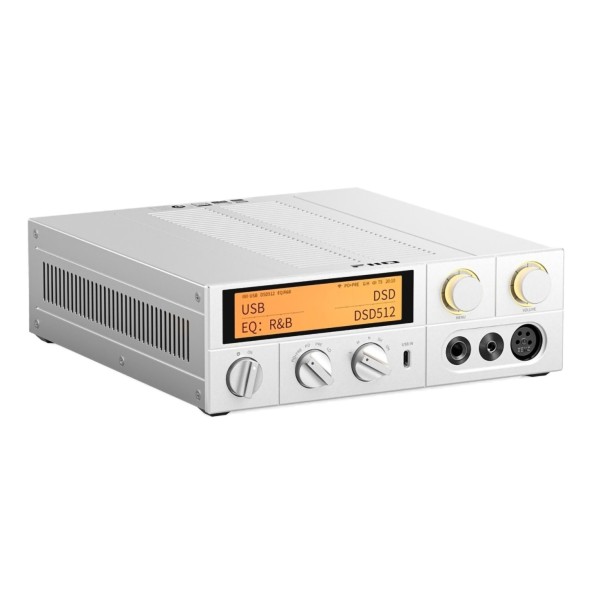 FiiO K17 Desktop DAC and Headphone Amplifier, front angle 