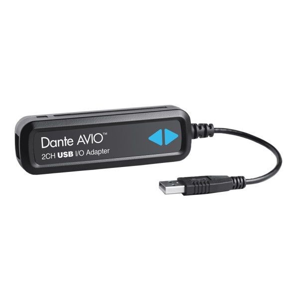 Dante AVIO USB IO Adapter 2x2 Side