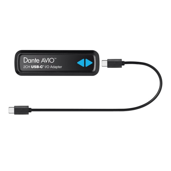 Dante AVIO USBC IO Adapter 2x2 Cable Detatched