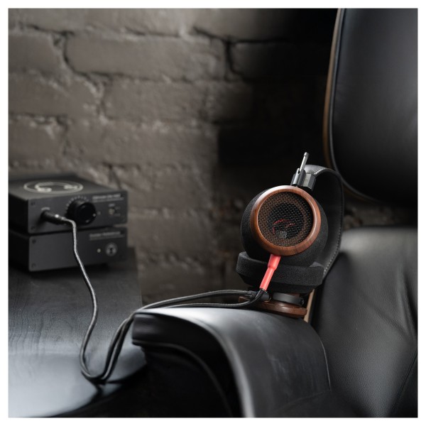 Grado Signature S950 Open-back Headphones, Brazilian Walnut - leather chair 