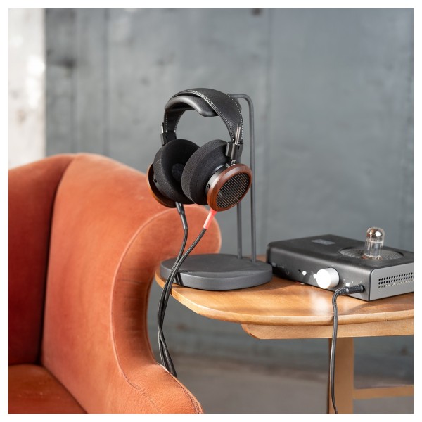 Grado Signature S950 Open-back Headphones, Brazilian Walnut - orange sofa 
