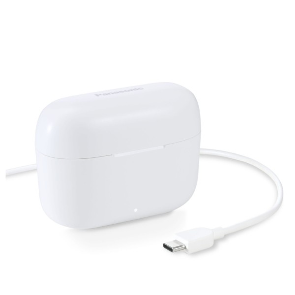 Panasonic RZ-B110WDE Digital Wireless Stereo Earphones, White - Charging Case and USB-C Cable