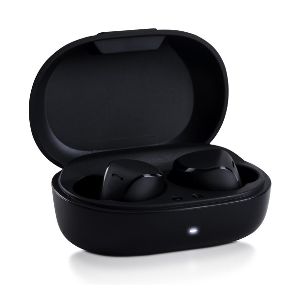 Panasonic RZ-B120WDE Digital Wireless Stereo Earphones, Black - Earphones in charging case