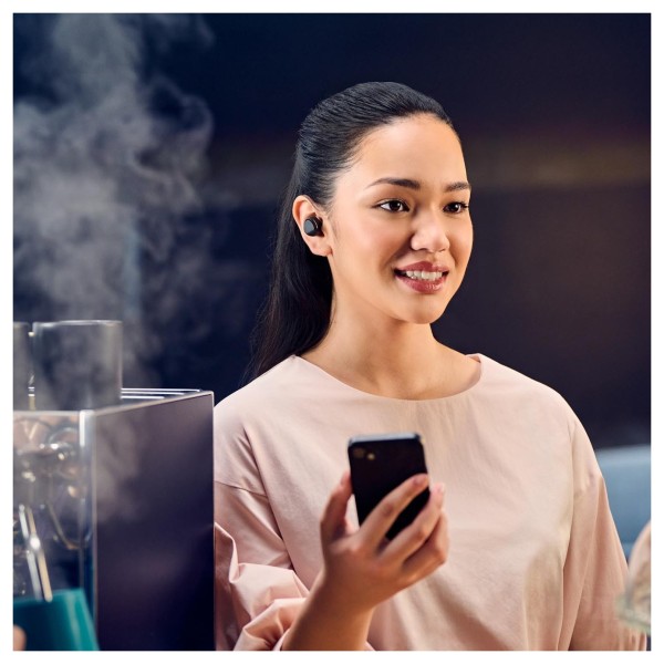 Panasonic RZ-B120WDE Digital Wireless Stereo Earphones, Black - Bluetooth 5.3 connected to phone