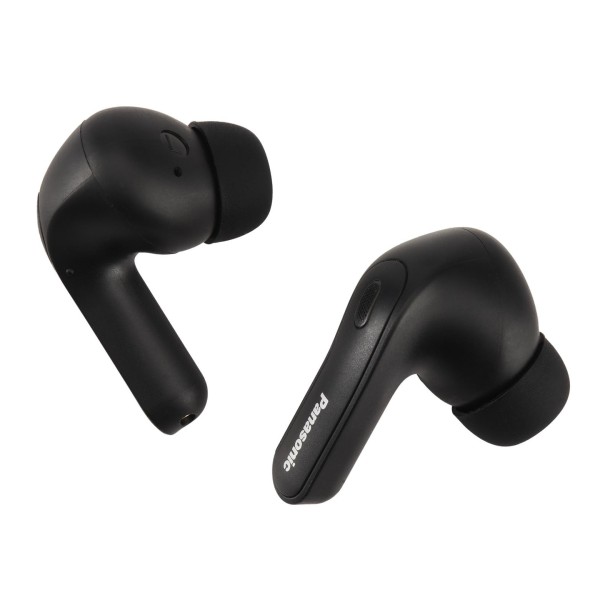 Panasonic RZ-B310WDE HNC Wireless Earphones, Black - Earphones, front and back