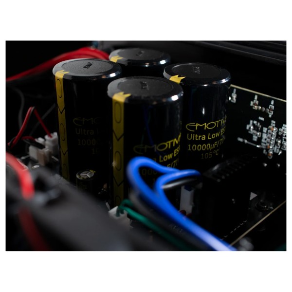 Emotiva BasX A3+ Three Channel Power Amplifier, Black - Detail Image, Capacitors