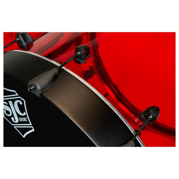 SJC Drums Josh Dun Torch 3pc Shell Pack, Acrylic Red