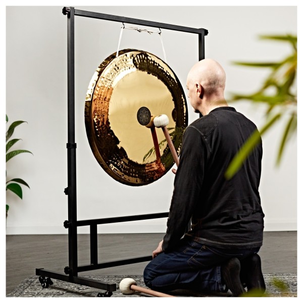 Gear4music Life Steel Gong with Carry Bag & Adjustable Stand