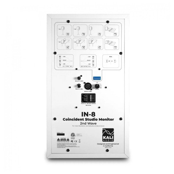 Kali Audio In-8, White - Rear