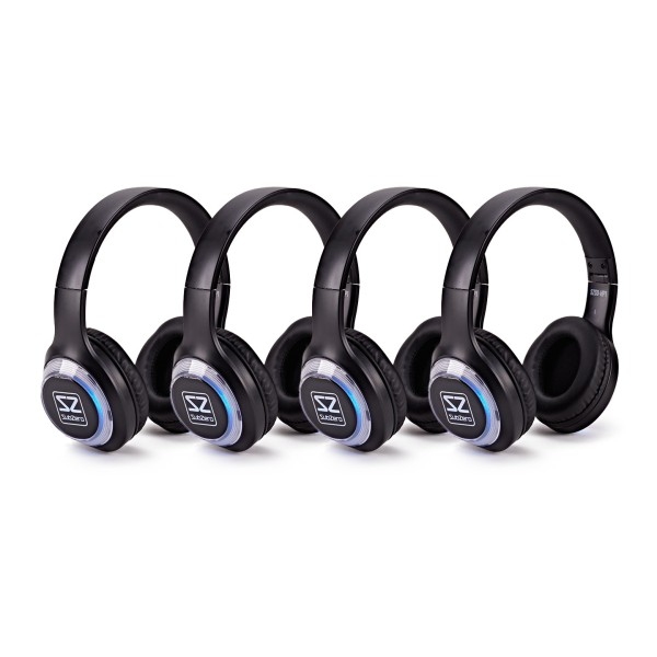 SubZero UHF Silent Disco Headphones, Pack of Four