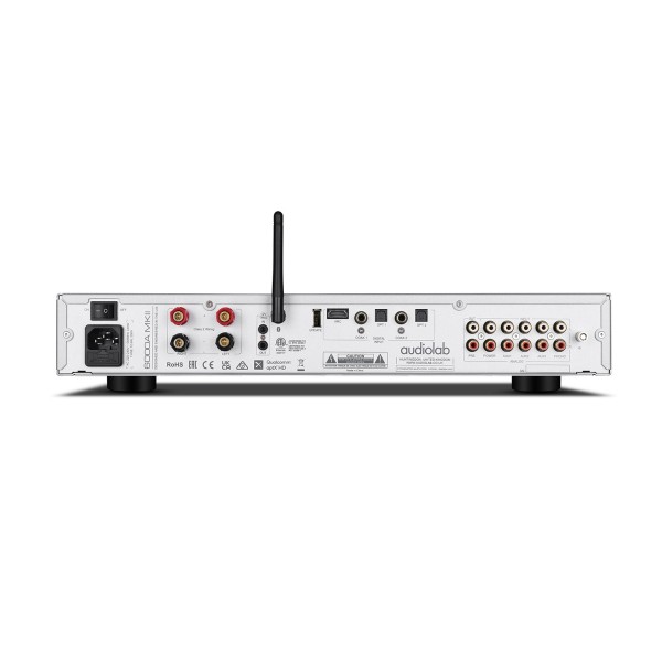 Audiolab 6000A MKII Integrated Amplifier, Aluminium Silver - rear 