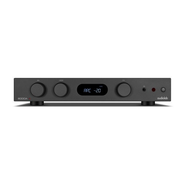 Audiolab 6000A MKII Integrated Amplifier, Aluminium Black - Front view