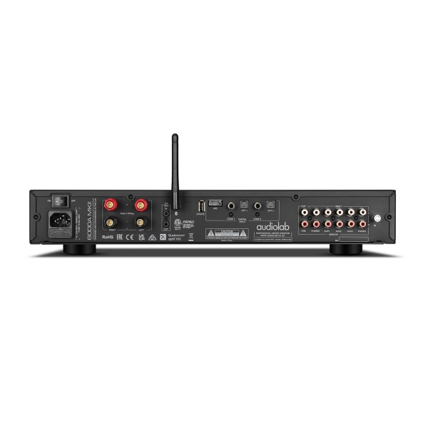 Audiolab 6000A MKII Integrated Amplifier, Aluminium Black - Rear view and connections