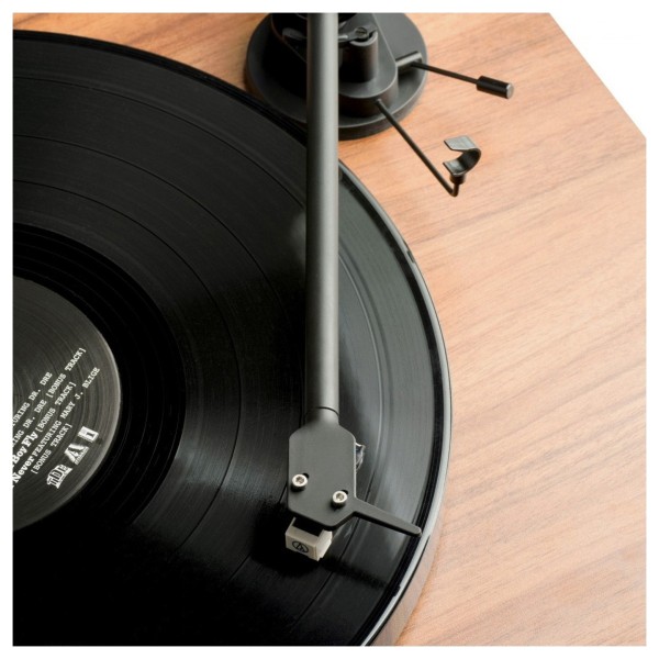 Pro-Ject E1 Phono Turntable, AT3600L Cartridge angled top down