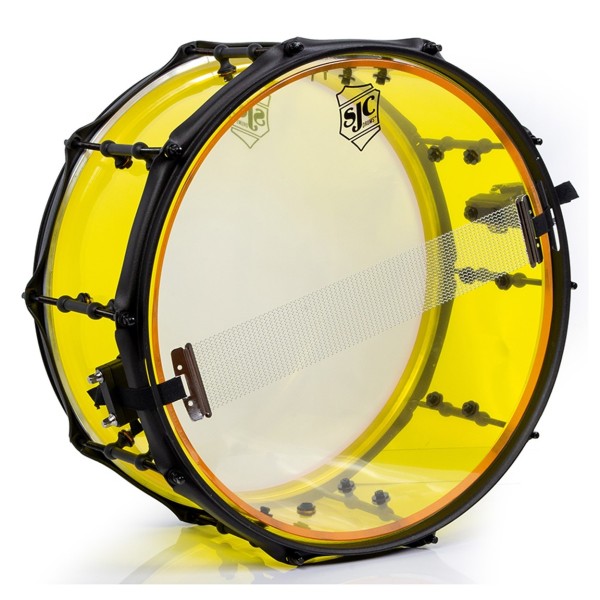 SJC Drums Josh Dun Torch 14 x 6.5'' Snare Drum, Yellow Acrylic