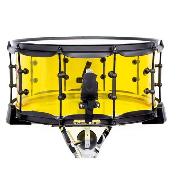 SJC Drums Josh Dun Torch 14 x 6.5'' Snare Drum, Yellow Acrylic