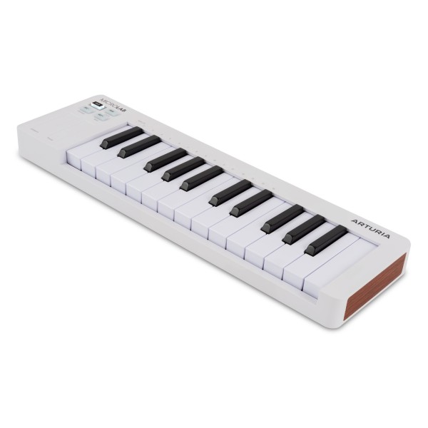 Arturia Microlab MK3 MIDI Keyboard, White - Angled 2