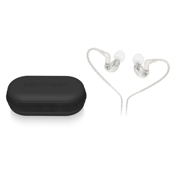 Behringer SD251-CL PRO In-Ear Monitoring Earphones with Case, Clear