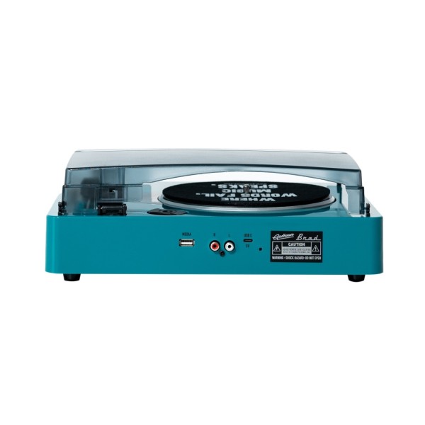 Brad MK2 Turntable with Bluetooth, Green - Rear