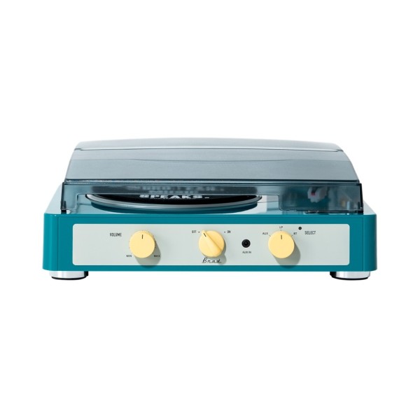 Gadhouse Brad MKII Record Player with Bluetooth, Green - Front with Cover