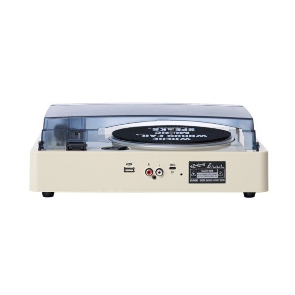 Gadhouse MK2 Turntable with Bluetooth, Ivory - Rear 