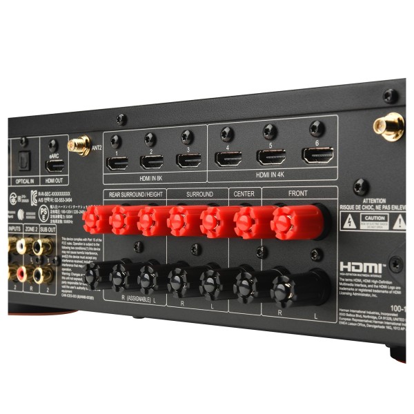 JBL MA710 7.2 Channel 8K AV Receiver Back View 2